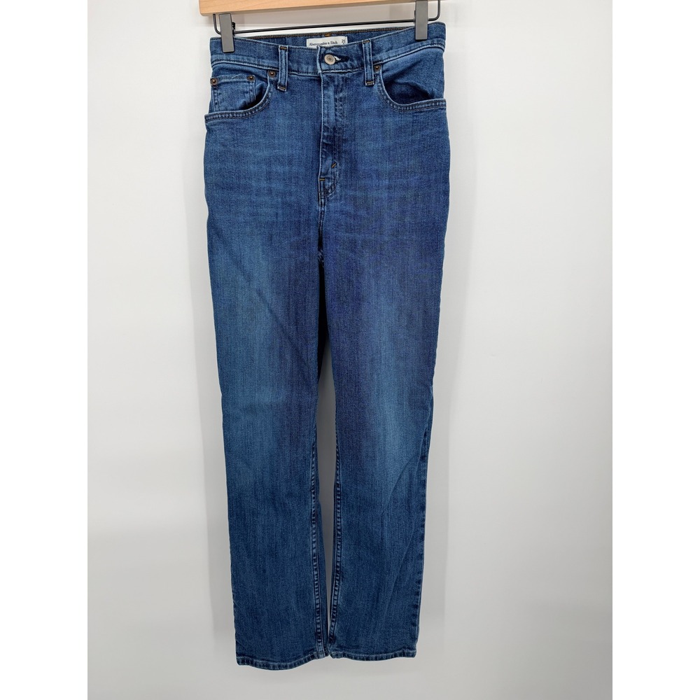 Abercrombie & Fitch 90s Straight Jeans Womens 25 0R Blue Excellent Curve Love